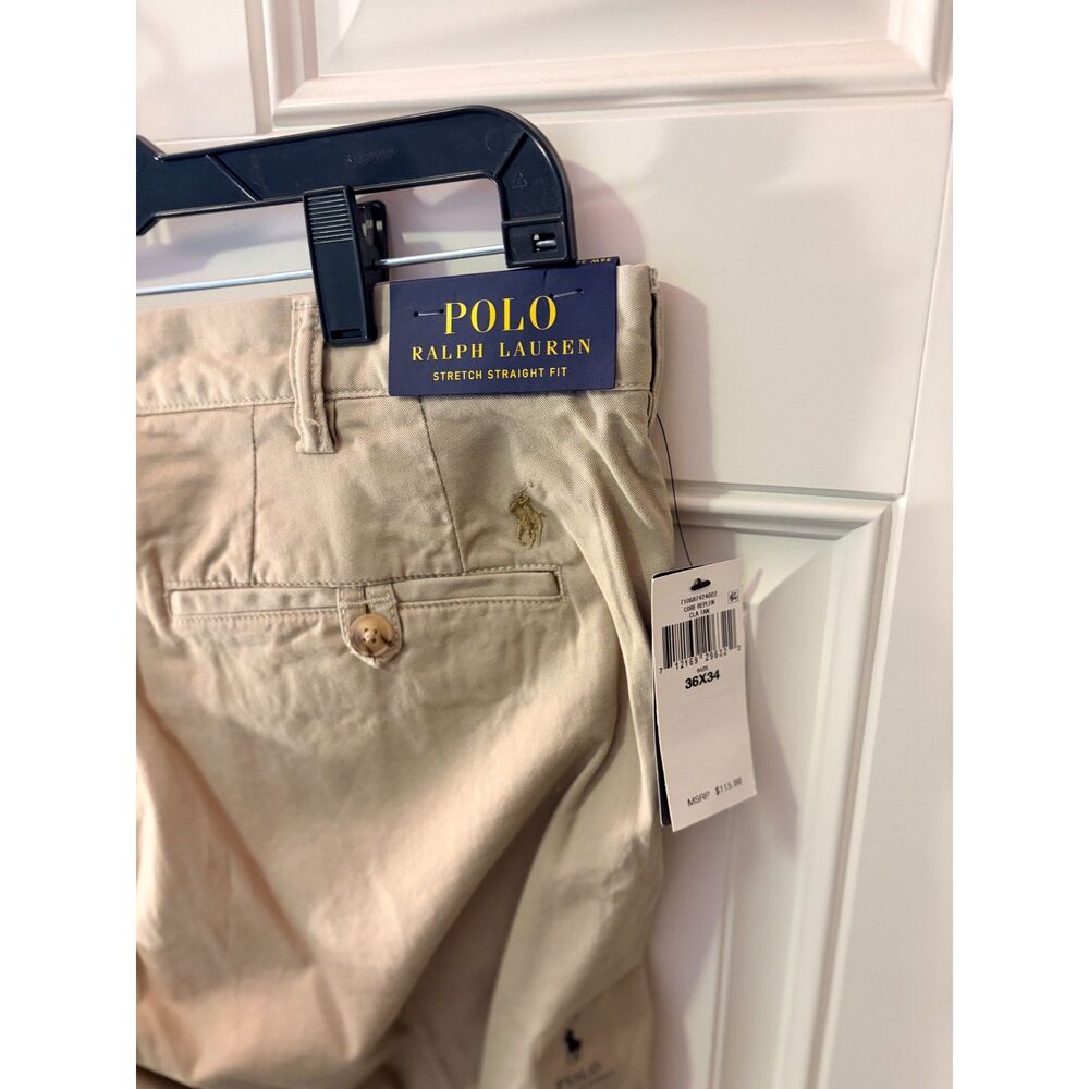 Polo Ralph Lauren Stretch Classic Fit Chino Pants Mens Size 36x34 Trousers NWT